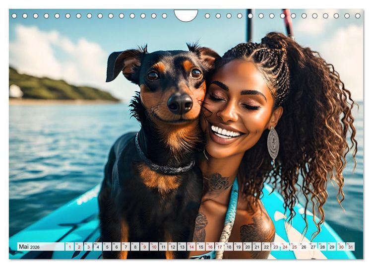Produktbild: Bellen in den Wellen - Badespa&szlig; mit Hund (Wandkalender 2026 DIN A4 quer), CALVENDO Monatskalender
