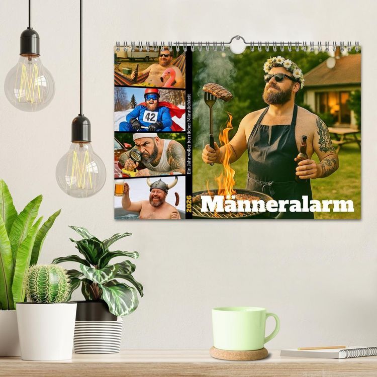 Produktbild: M&auml;nneralarm - Ein Jahr voller herrlicher M&auml;nnlichkeit (Wandkalender 2026 DIN A4 quer), CALVENDO Monatskalender