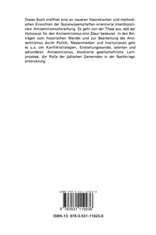 Produktbild: Antisemitismus in der politischen Kultur nach 1945