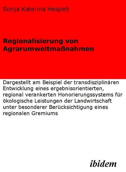 Produktbild: Regionalisierung von Agrarumweltma&szlig;nahmen