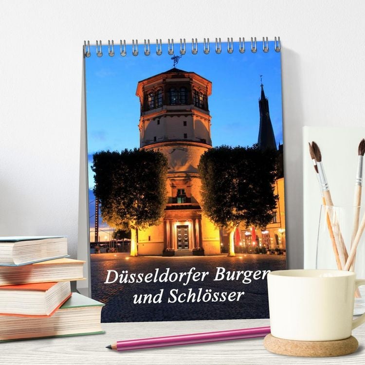 Produktbild: D&uuml;sseldorfer Burgen und Schl&ouml;sser (Tischkalender 2026 DIN A5 hoch), CALVENDO Monatskalender