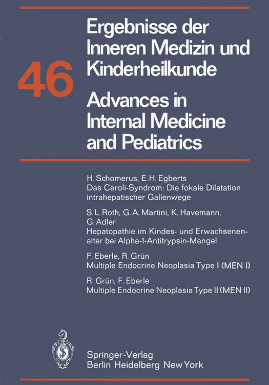 Produktbild: Ergebnisse der Inneren Medizin und Kinderheilkunde / Advances in Internal Medicine and Pediatrics