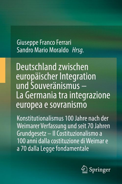 Produktbild: Deutschland zwischen europ&auml;ischer Integration und Souver&auml;nismus - La Germania tra integrazione europea e sovranismo