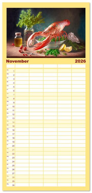 Produktbild: Familienplaner 2026 - Endlich erfolgreich geschieden mit 5 Spalten (Wandkalender, 21 x 45 cm) CALVENDO