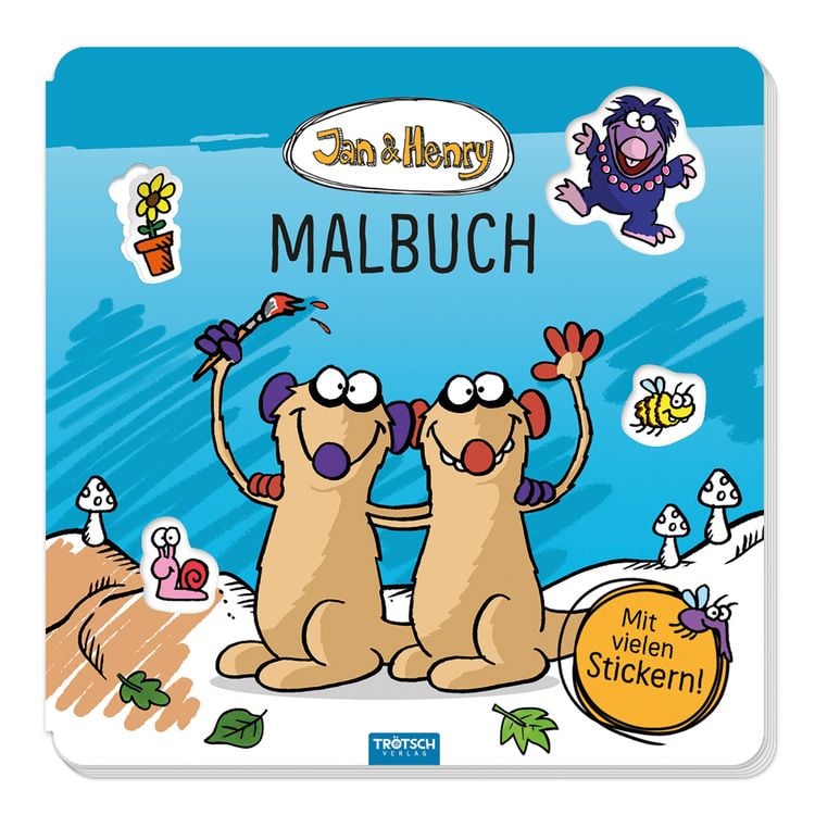 Produktbild: Tr&ouml;tsch Jan und Henry Malbuch mit Stickern