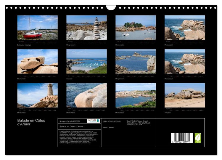 Produktbild: Balade en C&ocirc;tes d'Armor (Calendrier mural 2026 DIN A3 vertical), CALVENDO calendrier mensuel