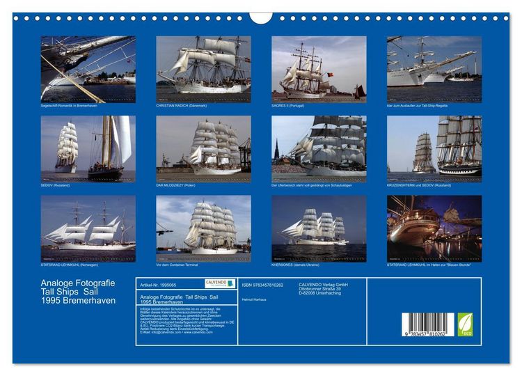 Produktbild: Analoge Fotografie Tall Ships Sail 1995 Bremerhaven (Wandkalender 2026 DIN A3 quer), CALVENDO Monatskalender