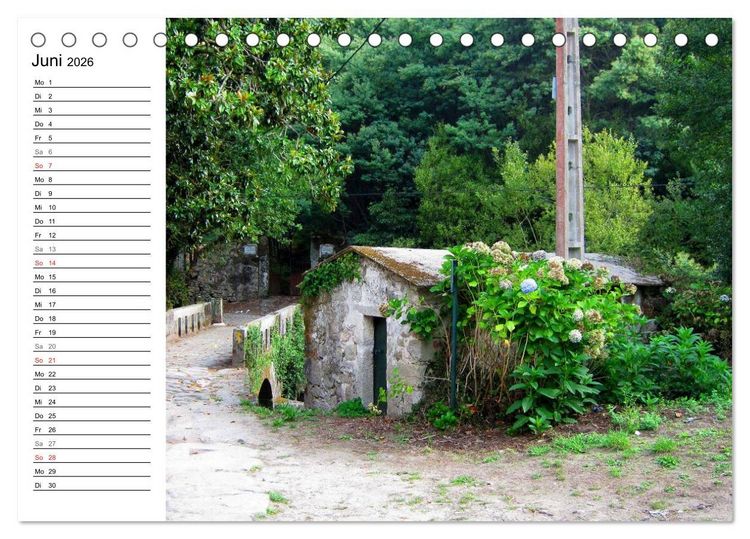 Produktbild: Jakobsweg - Camino Portugues (Tischkalender 2026 DIN A5 quer), CALVENDO Monatskalender