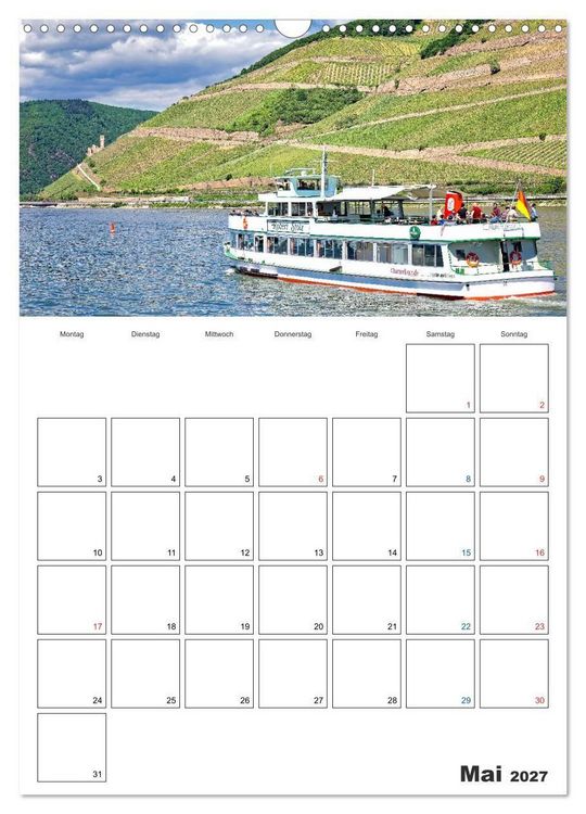 Produktbild: Rheingau Terminplaner (Wandkalender 2027 DIN A3 hoch), CALVENDO Monatskalender