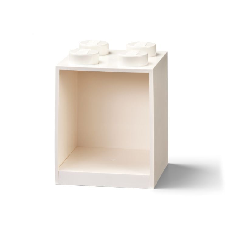 Produktbild: LEGO&reg; B&uuml;cherregal 4 Noppen Wei&szlig;