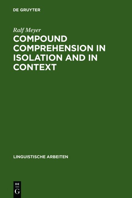 Produktbild: Compound Comprehension in Isolation and in Context
