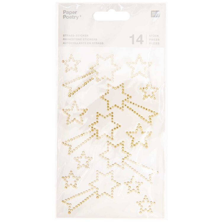 Produktbild: Strass-Sticker Sternschnuppen, 14 St&uuml;ck