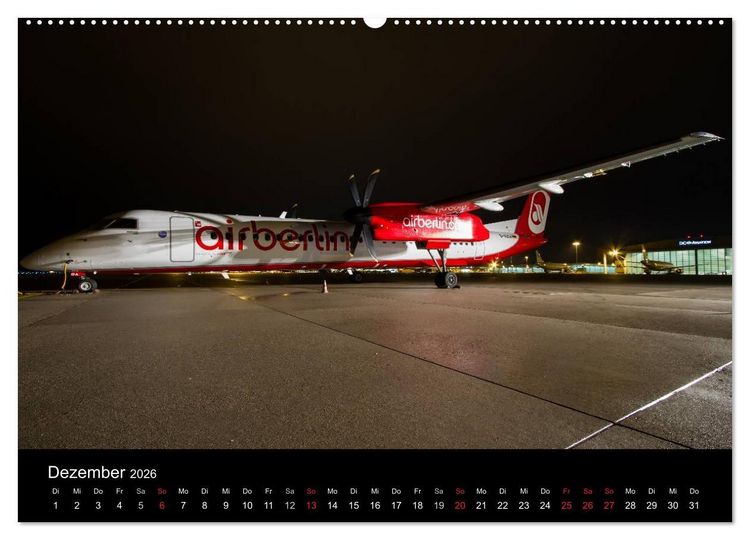 Produktbild: Flugzeuge bei Nacht (hochwertiger Premium Wandkalender 2026 DIN A2 quer), Kunstdruck in Hochglanz