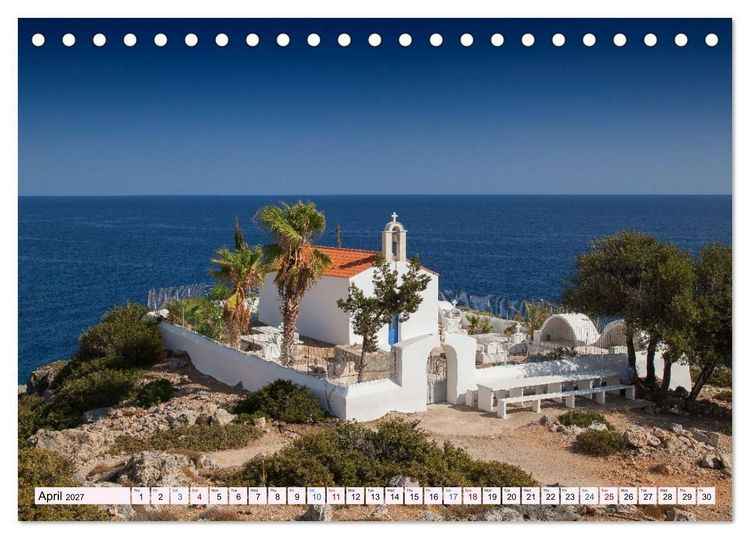Produktbild: Crete - Between Mountains, Bays and History (Desk Calendar 2027 DIN A5 landscape), CALVENDO 12 Month DeskCalendar