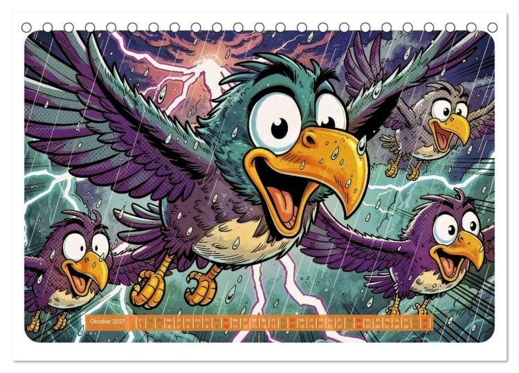 Produktbild: Lustige Sturmv&ouml;gel - Comic (Tischkalender 2027 DIN A5 quer), CALVENDO Monatskalender