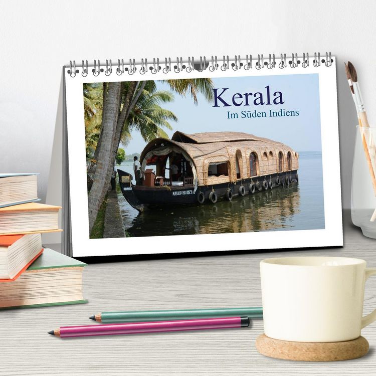Produktbild: Kerala - Im S&uuml;den Indiens (Tischkalender 2026 DIN A5 quer), CALVENDO Monatskalender