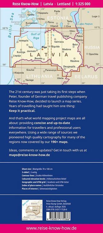 Produktbild: Reise Know-How Lettland | Latvia (1:325.000)