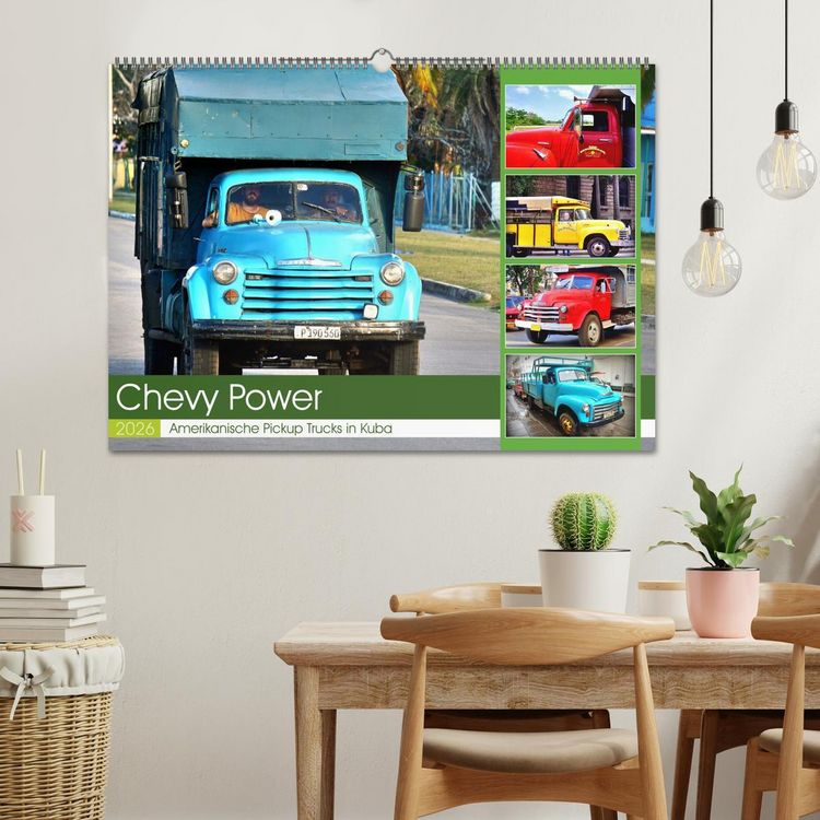 Produktbild: CHEVY POWER - Amerikanische Pickup Trucks in Kuba (Wandkalender 2026 DIN A2 quer), CALVENDO Monatskalender
