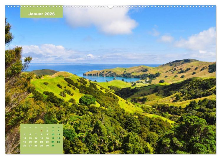 Produktbild: Erlebe mit mir die H&ouml;hepunkte von Neuseeland (hochwertiger Premium Wandkalender 2026 DIN A2 quer), Kunstdruck in Hochglanz