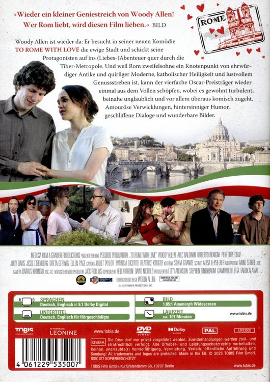 Produktbild: To Rome with Love