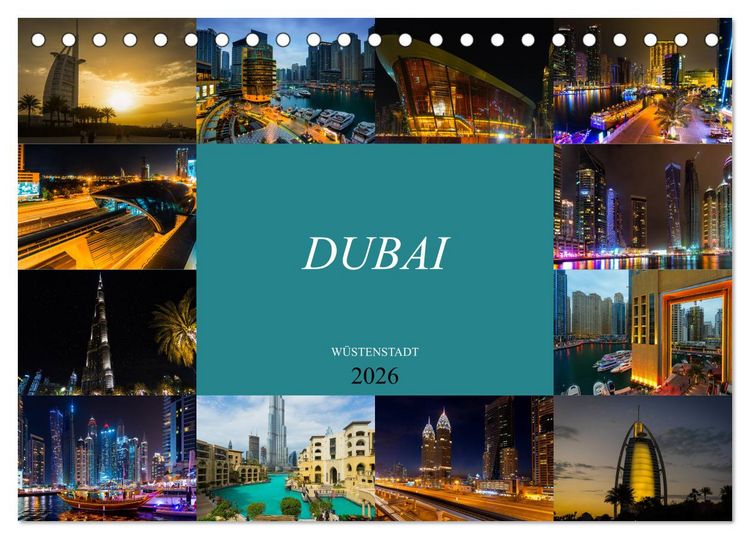 Produktbild: Dubai W&uuml;stenstadt (Tischkalender 2026 DIN A5 quer), CALVENDO Monatskalender