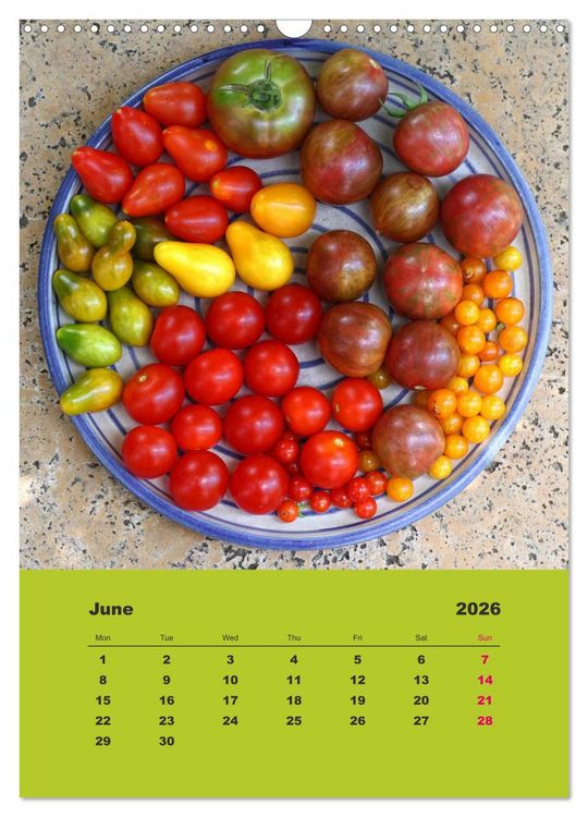 Produktbild: Organic Tomatoes (Wall Calendar 2026 DIN A3 portrait), CALVENDO 12 Month Wall Calendar