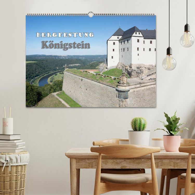 Produktbild: Bergfestung K&ouml;nigstein (Wandkalender 2026 DIN A2 quer), CALVENDO Monatskalender