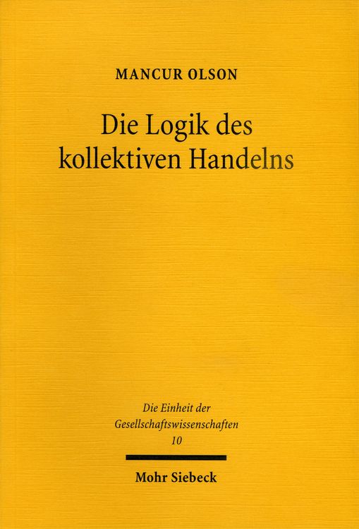 Produktbild: Die Logik des kollektiven Handelns
