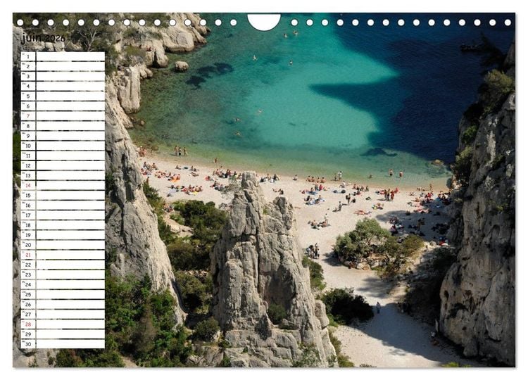 Produktbild: Les Calanques - Criques et fiords de Provence (Calendrier mural 2026 DIN A4 vertical), CALVENDO calendrier mensuel