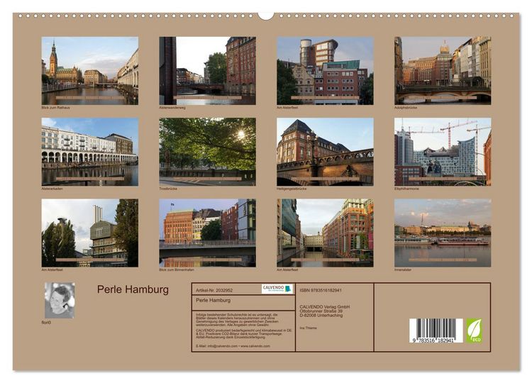 Produktbild: Perle Hamburg (hochwertiger Premium Wandkalender 2026 DIN A2 quer), Kunstdruck in Hochglanz