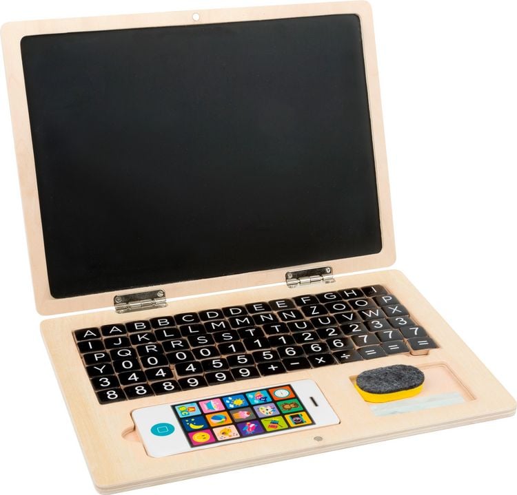 Produktbild: Holz-Laptop mit Magnet-Tafel