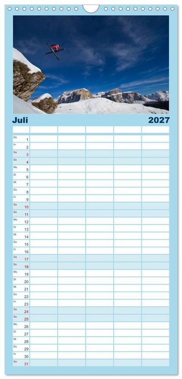 Produktbild: Familienplaner 2027 - Faskination mit 5 Spalten (Wandkalender, 21 x 45 cm) CALVENDO