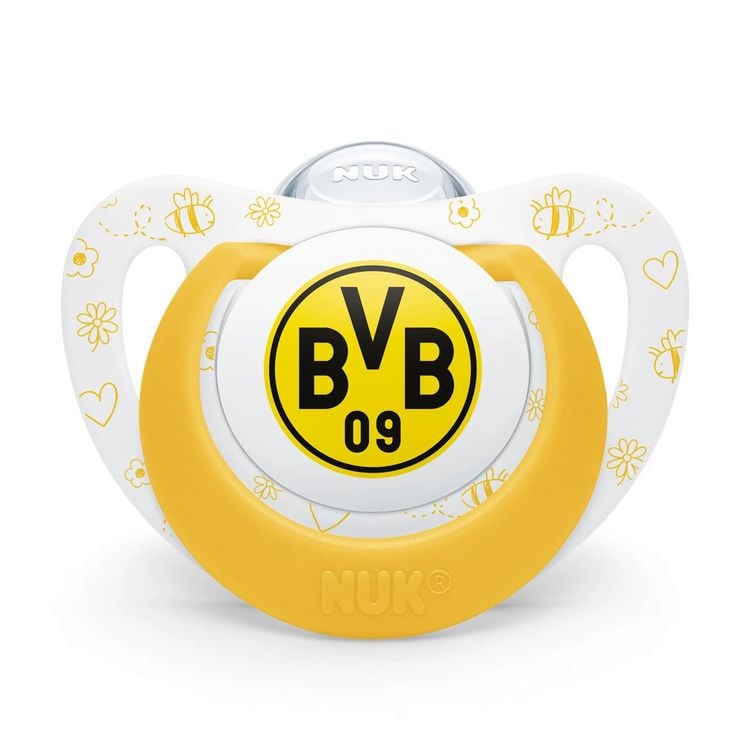 Produktbild: BVB-Schnullerset NUK Star 6-18 Monate