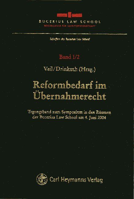 Produktbild: Reformbedarf im &Uuml;bernahmerecht
