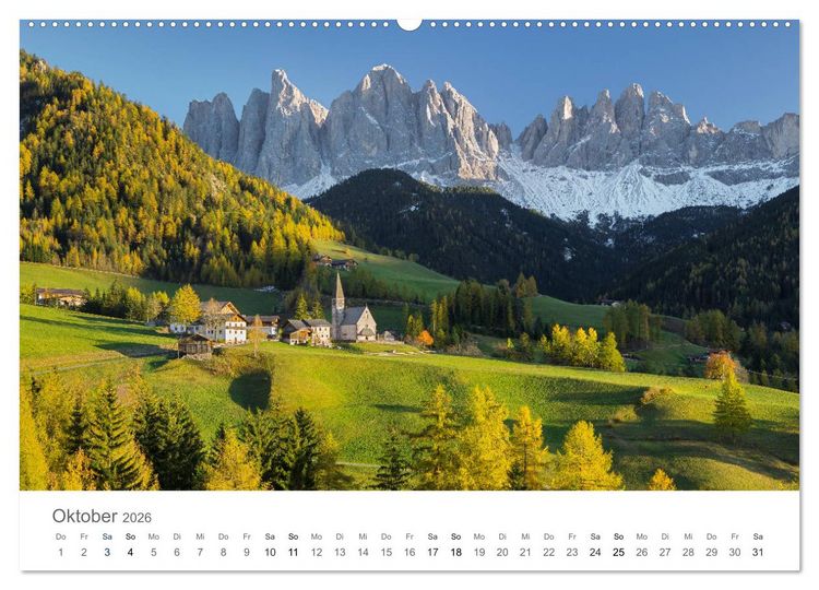 Produktbild: Die Sch&ouml;nheit der Alpen (Wandkalender 2026 DIN A2 quer), CALVENDO Monatskalender