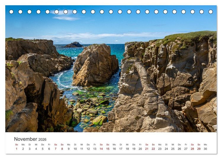 Produktbild: Die Bretagne - Traumpfade (Tischkalender 2026 DIN A5 quer), CALVENDO Monatskalender