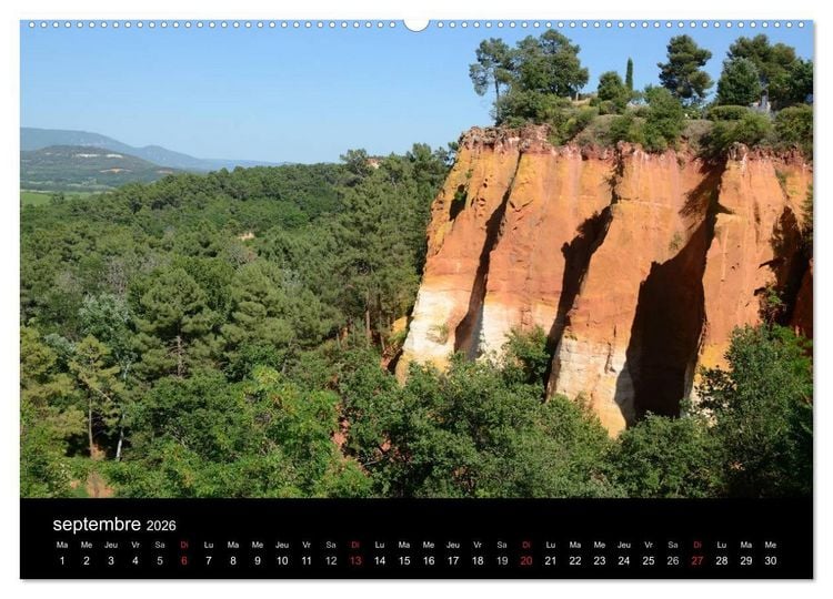 Produktbild: Paysages de Provence (Calendrier mural 2026 DIN A2 vertical) calendrier de bureau
