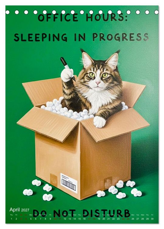 Produktbild: CATitude A YEAR OF CAT LIFE (Desk Calendar 2027 DIN A5 portrait), CALVENDO 12 Month DeskCalendar