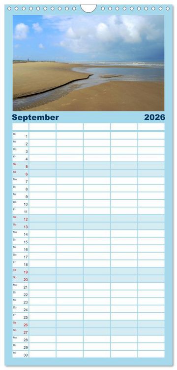 Produktbild: Familienplaner 2026 - Nordseetr&auml;umereien mit 5 Spalten (Wandkalender, 21 x 45 cm) CALVENDO