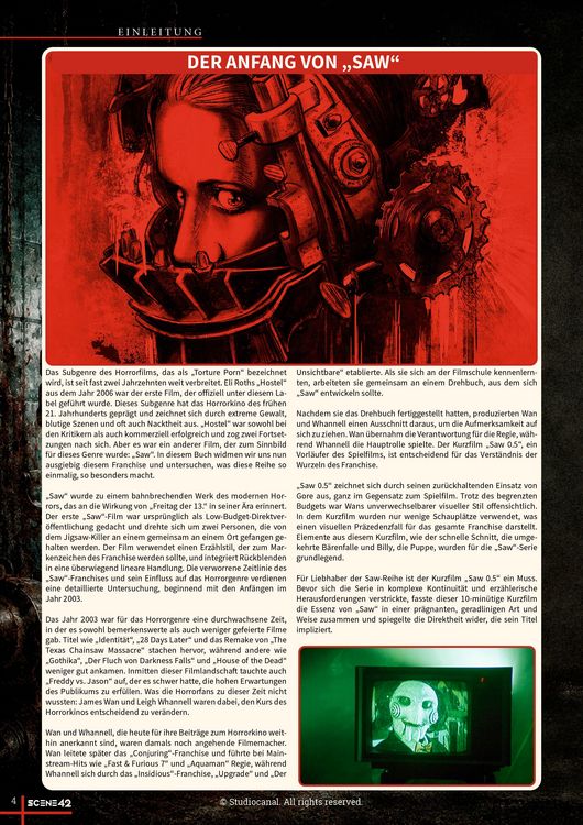 Produktbild: SAW &ndash; Die Filme, die Fallen und die Mechanik der Angst (Scene 42-Das Filmarchiv)