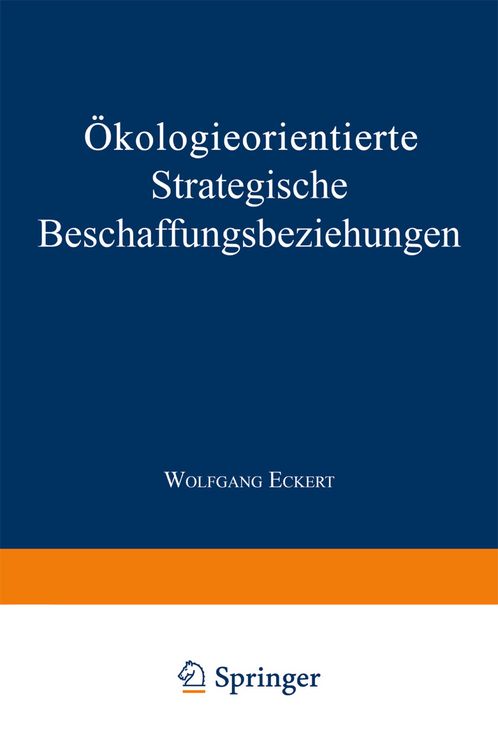 Produktbild: &Ouml;kologieorientierte Strategische Beschaffungsbeziehungen