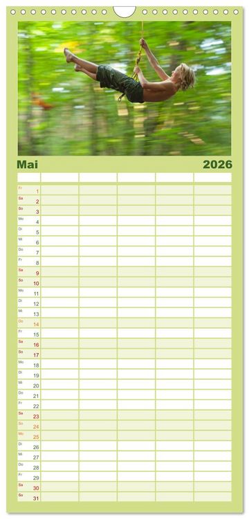 Produktbild: Familienplaner 2026 - Wir lieben die Natur! mit 5 Spalten (Wandkalender, 21 x 45 cm) CALVENDO