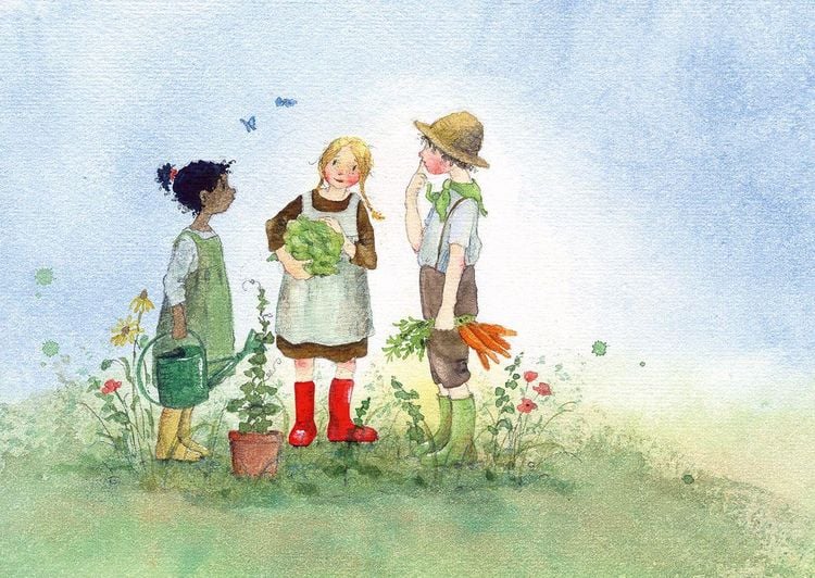Produktbild: Postkartenbuch &raquo;Gartenkinder&laquo;