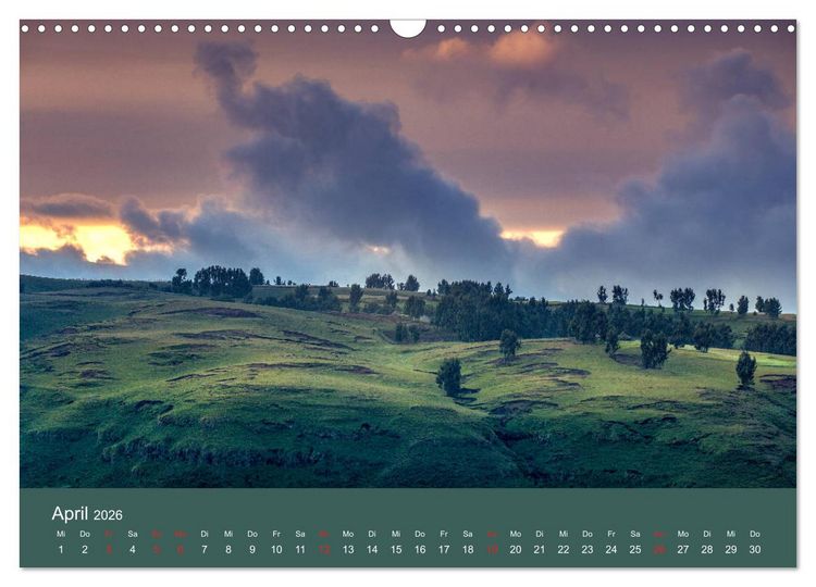 Produktbild: &Auml;thiopien Landschaften der Gegens&auml;tze (Wandkalender 2026 DIN A3 quer), CALVENDO Monatskalender