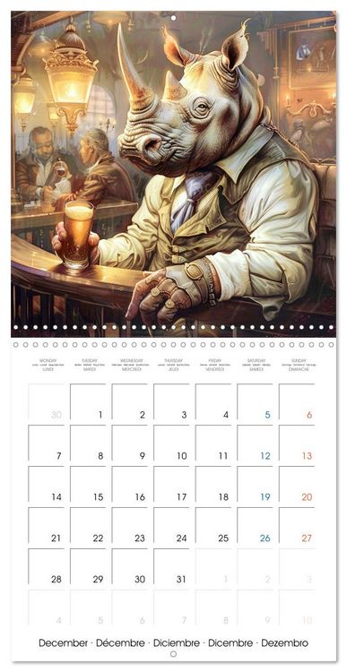 Produktbild: Animal La Belle Epoque (Wall Calendar 2026 12 &times; 12 Inch) CALVENDO 12 Month Wall Calendar