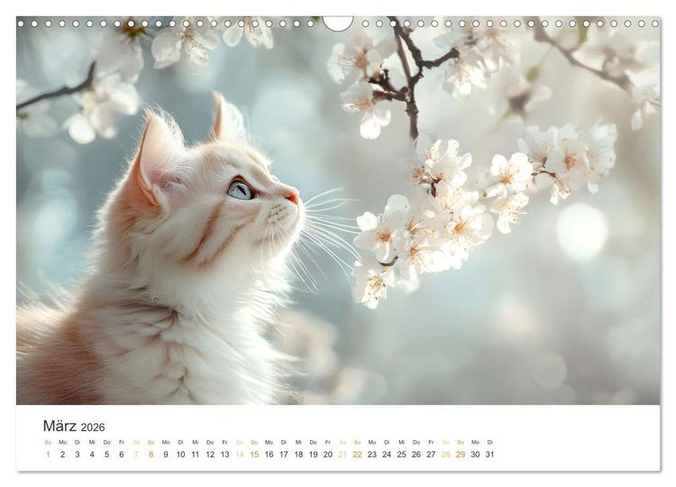 Produktbild: Katzen - sanfte Sch&ouml;nheiten (Wandkalender 2026 DIN A3 quer), CALVENDO Monatskalender