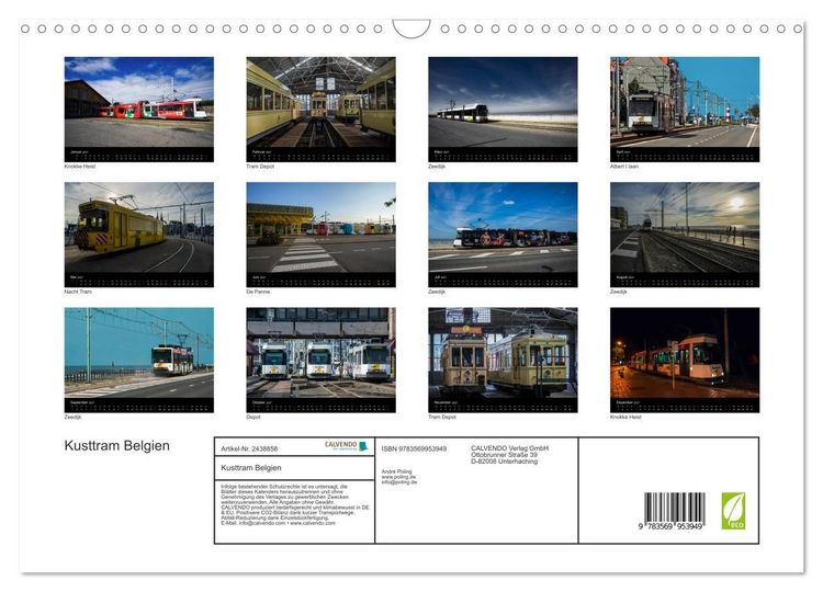 Produktbild: Kusttram Belgien (Wandkalender 2027 DIN A3 quer), CALVENDO Monatskalender