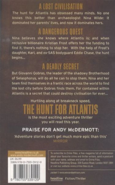 Produktbild: The Hunt For Atlantis (Wilde/Chase 1)