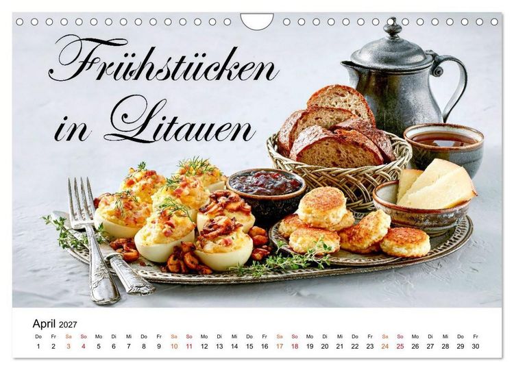 Produktbild: Fr&uuml;hst&uuml;cksreise durch Europa (Wandkalender 2027 DIN A4 quer), CALVENDO Monatskalender