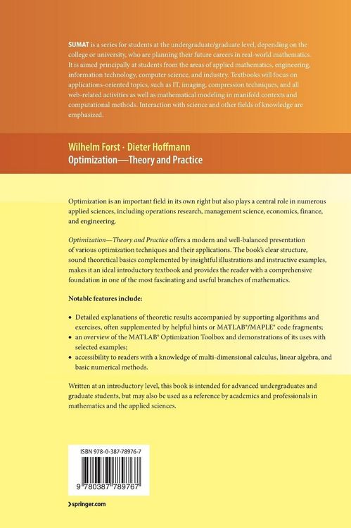 Produktbild: Optimization&mdash;Theory and Practice